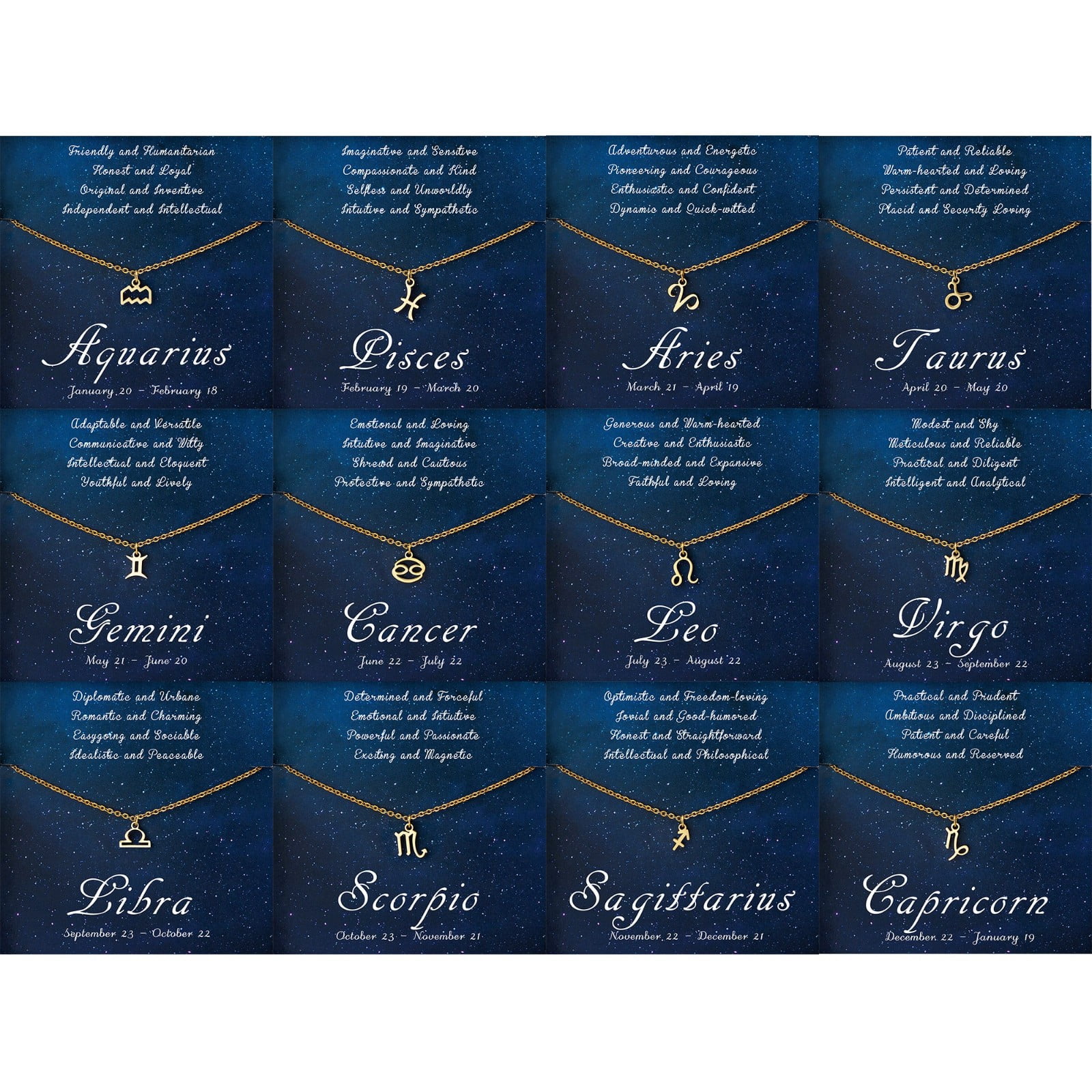 Anavia Gold/Silver/Rold Gold Zodiac Couple Bracelet for Women Teen Girls,Hand Made Stainless Steel Astrology Constellation Bracelet Friendship Promise Jewelry Gift Card