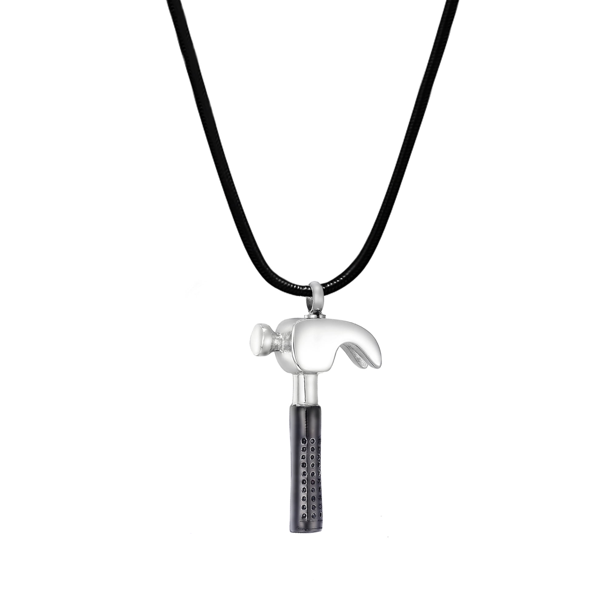 Anavia Hammer Pendant Necklace Ashes Holder Container Cremation Jewelry Memorial Necklace Mini Urn with FREE Funnel Kit and Velvet Jewelry Box