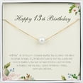 thumbnail image 1 of Anavia Happy 13th Birthday Pearl Necklace Card Gift, Thirteenth Birthday Necklace for Girl, Gift for 13th Girl Gifts, Teen birthday -[White Pearl + Gold Chain], 1 of 7