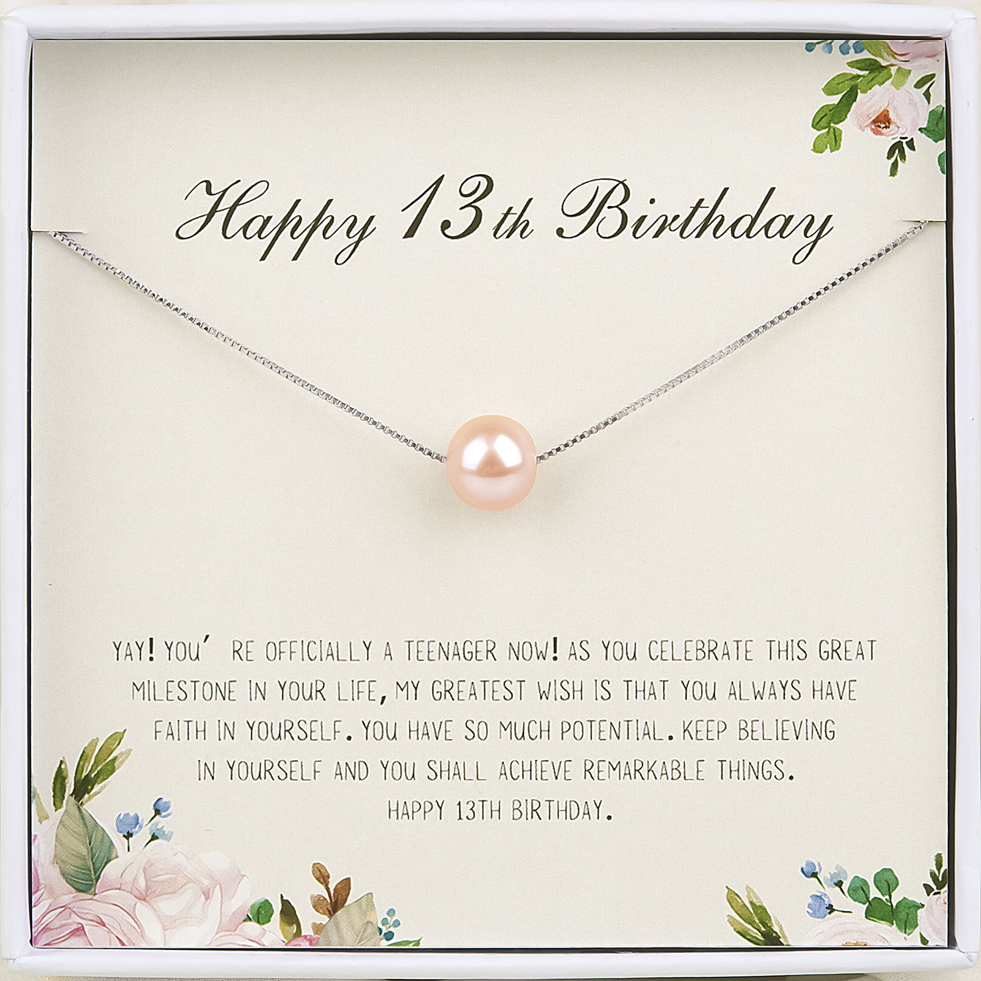 AUNOOL Birthday Gifts for Girls Necklace Pearl Pendant Necklace for 20th  Sweet Teen Girl Gifts Happy Birthday Gifts for Women Birthday Jewelry 