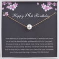 thumbnail image 1 of Anavia Happy 16th Birthday Gift for Sister Friends, 925 Sterling Silver Pearl Necklace Birthday Gift for 16 Year Old Girl-[White Pearl + Gold Chain], 1 of 8