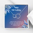 thumbnail image 1 of Anavia Happy 18th Birthday Gifts Stainless Steel Fashion Necklace Birthday Card Jewelry Gift for Girl, Birthday Gift for Daughter-[Silver Infinity Double Ring, Blue-Orange Gift Card], 1 of 3