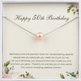 thumbnail image 1 of Anavia Happy 50th Birthday Gift for Grandma, Fifty Birthday Pearl Necklace Gifts for Nana-[Pink Pearl + Silver Chain], 1 of 8