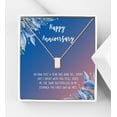thumbnail image 1 of Anavia Happy Anniversary Gift Necklace,Wedding Anniversary Gift for Wife,Express Love Card Jewelry Gift-[Rose Gold Cube, Blue-Orange Gift Card], 1 of 14