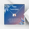 thumbnail image 1 of Anavia Happy Anniversary Gift Necklace,Wedding Anniversary Gift for Wife,Express Love Card Jewelry Gift-[Silver and Rose Gold Double Cube, Blue-Orange Gift Card], 1 of 3