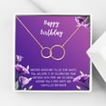 thumbnail image 1 of Anavia Happy Birthday Gifts Stainless Steel Fashion Necklace Birthday Card Jewelry Gift for Her, Birthday Gift for Friend-[Rose Gold Infinity Double Ring,Royal Purple Gift Card], 1 of 3
