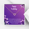 thumbnail image 1 of Anavia Happy Birthday Gifts Stainless Steel Fashion Necklace Birthday Card Jewelry Gift for Her, Birthday Gift for Friend-[Rose Gold Mini Crystal Heart,Royal Purple Gift Card], 1 of 3