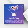 thumbnail image 1 of Anavia Happy Birthday Gifts Stainless Steel Fashion Necklace Birthday Card Jewelry Gift for Her, Birthday Gift for Friend-[Silver and Gold Double Cube, Blue-Purple Gift Card], 1 of 4
