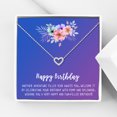 thumbnail image 1 of Anavia Happy Birthday Gifts Stainless Steel Fashion Necklace Birthday Card Jewelry Gift for Her, Birthday Gift for Friend-[Silver Mini Crystal Heart, Blue-Purple Gift Card], 1 of 3