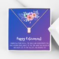 thumbnail image 1 of Anavia Happy Retirement Necklace, Retirement Gifts for Women, Retirement Jewelry, Retirement Party Gifts for Retired Teacher Nurse Friend Coworker-[Rose Gold Cube, Blue-Purple Gift Card], 1 of 3