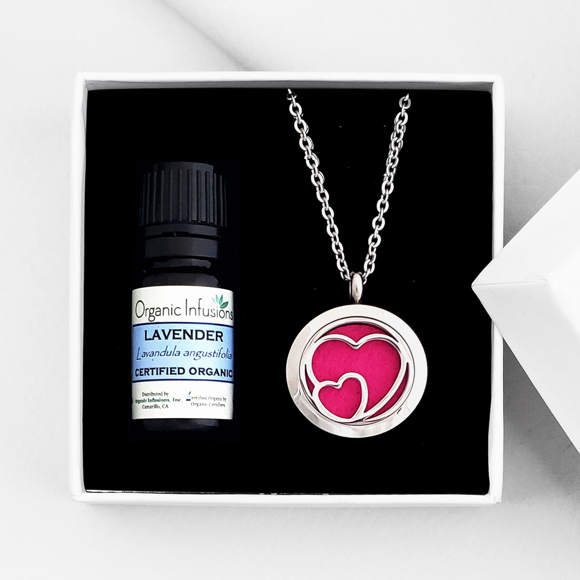 Anavia Heart Necklace Heart Essential Oil Necklace, Diffuser Jewelry, Gift for Wife, Wife Birthday Gift, Gift for Girlfriend, Anniversary Gift, Friend Gift, Gifts for Mom with Gift Box Ships Next Day!