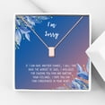 thumbnail image 1 of Anavia I'm Sorry, Apology Gift Card Necklace, Apology Gifts for Her, Sorry Quote Apology Gifts for Wife, Forgiveness Gift for Girlfriend-[Rose Gold Cube, Blue-Orange Gift Card], 1 of 3