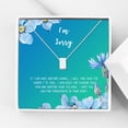 thumbnail image 1 of Anavia I'm Sorry, Apology Gift Card Necklace, Apology Gifts for Her, Sorry Quote Apology Gifts for Wife, Forgiveness Gift for Girlfriend-[Silver Cube, Bright Blue Gift Card], 1 of 3