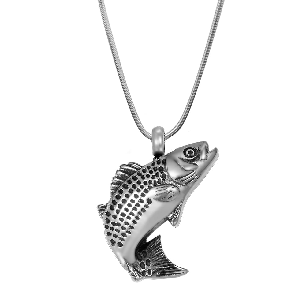 Anavia Insect Animals Memorial Cremation Jewelry Urn Ashes Holder Necklace (Playing Fish)
