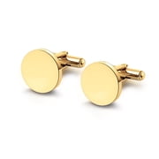 Anavia Jewelry Stainless Steel Classic Tuxedo Shirt Cufflinks for Men, Suitable for Wedding Anniversary Business and Daily Life - [Gold, a pair Cufflinks]