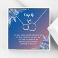 thumbnail image 1 of Anavia Keep It Up Card Gift Jewelry, Inspirational Card Necklace, Cheer up Gift, Encouragement Gift for Friend-[Silver Infinity Double Ring,Blue-Orange Gift Card], 1 of 3