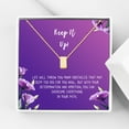 thumbnail image 1 of Anavia Keep It Up Card Gift Jewelry, Inspirational Card Necklace, Cheer up Gift, Encouragement Gift for Friend-[Gold Cube,Royal Purple Gift Card], 1 of 3