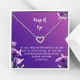 thumbnail image 1 of Anavia Keep It Up Card Gift Jewelry, Inspirational Card Necklace, Cheer up Gift, Encouragement Gift for Friend-[Silver Mini Crystal Heart,Royal Purple Gift Card], 1 of 3