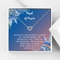 thumbnail image 1 of Anavia Maid of Honor Necklace Gift, Maid of Honor Sister Gift, Maid Of Honor Card for Girls, Wedding Gifts Jewelry Necklace-[Silver Mini Crystal Heart, Blue-Orange Gift Card], 1 of 1