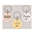 thumbnail image 1 of Anavia Metal Stainless Steel Round Name - EKG Birthday Holiday Christmas Engraved Dog Cat ID Tag, Rose Gold, 1 of 11