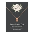 thumbnail image 1 of Anavia Mini Cube Cremation Jewelry Stainless Steel Keepsake Memorial Urn Necklace for Human with"Love Lives On" Comfort Card-[Rose Gold], 1 of 3