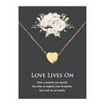 thumbnail image 1 of Anavia Mini Heart Cremation Jewelry Stainless Steel Keepsake Memorial Urn Necklace for Human with"Love Lives On" Comfort Card-[Gold], 1 of 3