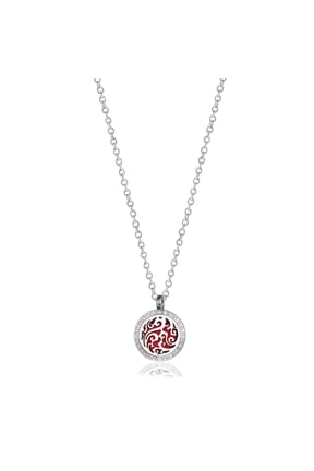 Mini Rhinestone Cloud Aromatherapy Jewelry Essential Oil Necklace with Gift Box