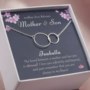 ANAVIA Mother & Son Necklace for Mothers Day Gift, Birthday Gift from Son to Mom, 925 Sterling Silver Mother-Son Jewelry -[Custom Name]