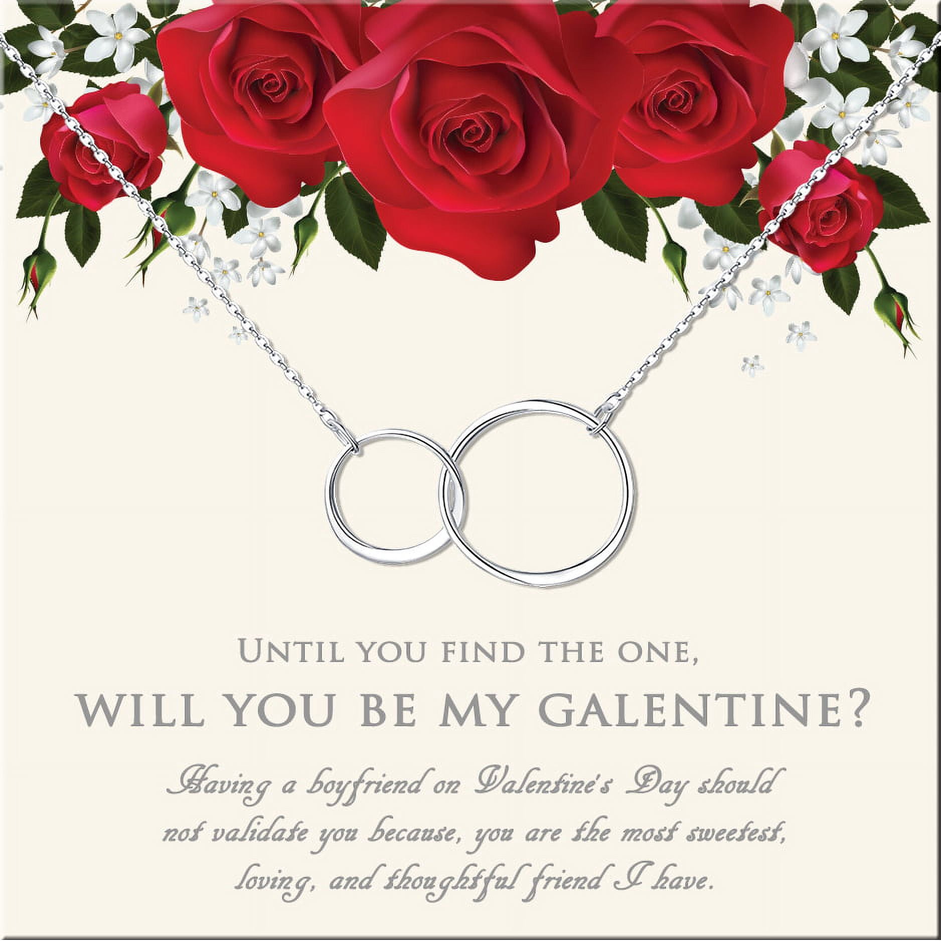 Anavia Mother's Day Gift for Friend, Galentines Day Gift, Double Circle Necklace, Best Friend Necklace, Gifts for Girlfriend, Best Friend Gifts, Friendship Gift, Gift for Mom- [Silver]