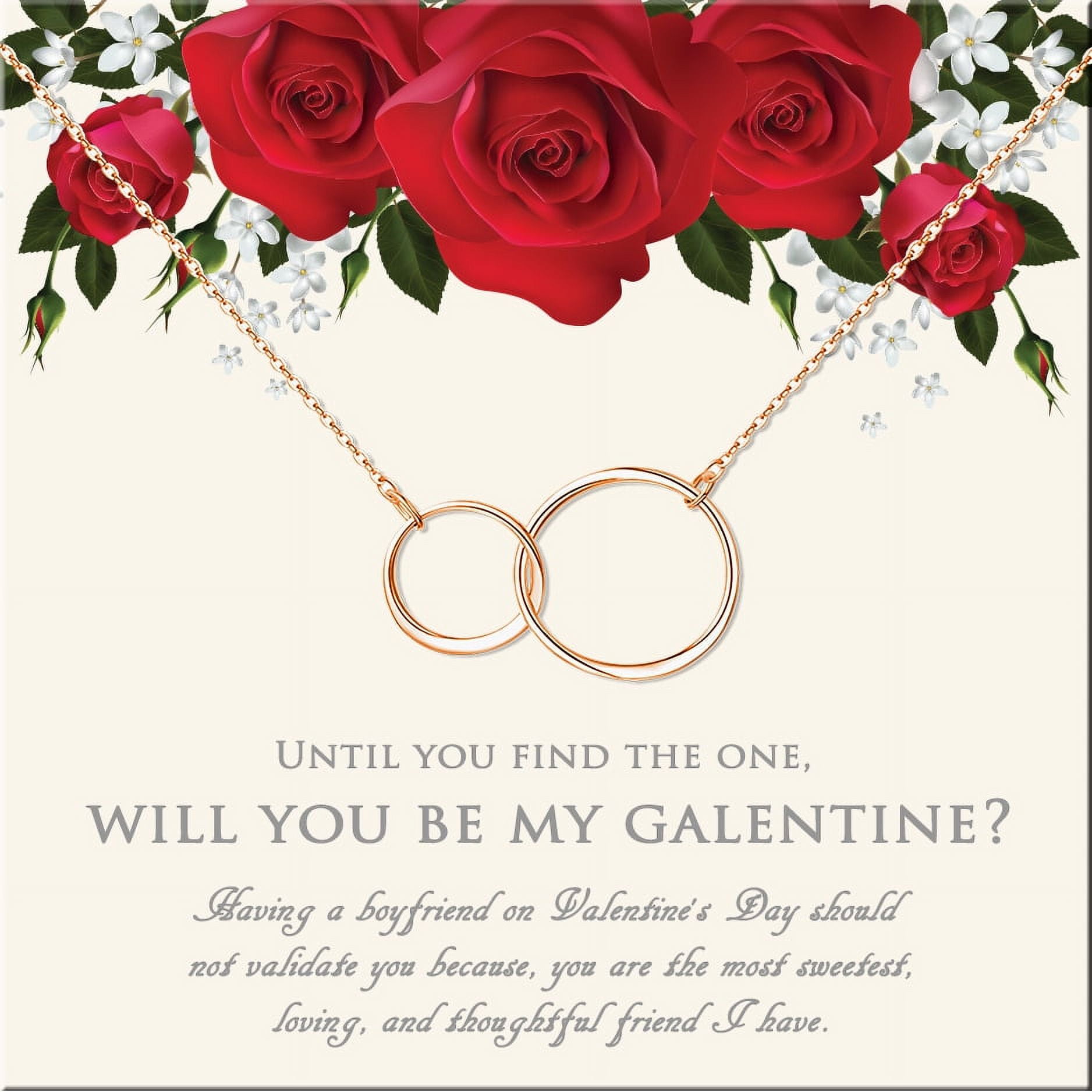 Anavia Mother's Day Gift for Friend, Galentines Day Gift, Double Circle Necklace, Best Friend Necklace, Gifts for Girlfriend, Best Friend Gifts, Friendship Gift, Gift for Mom- [Rose Gold]
