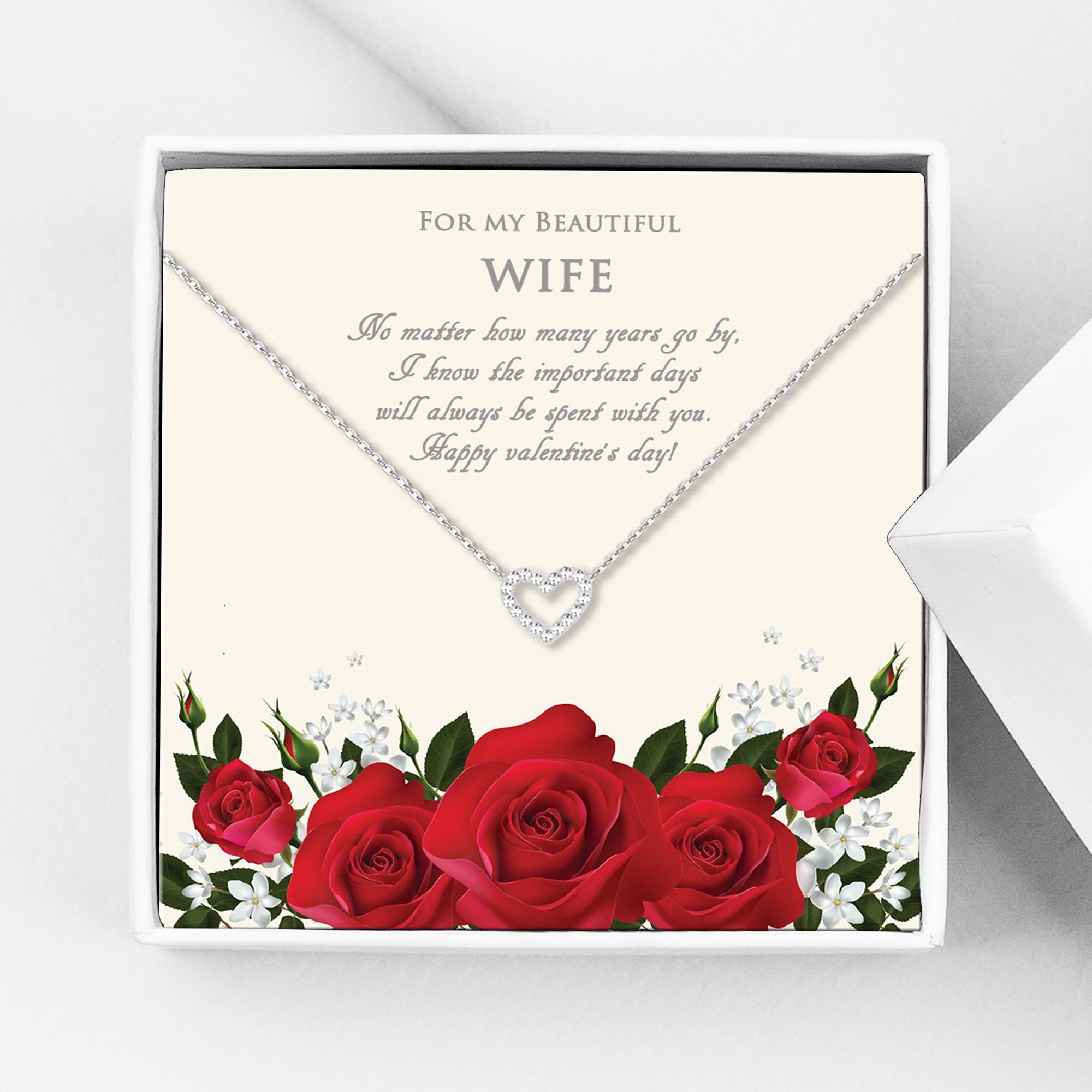 Wife Valentines Day Gift For Girlfriend Heart Jewelry - Jolly Family Gifts