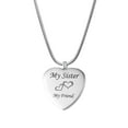 thumbnail image 1 of Anavia My Sister My Friend Heart Cremation Urn For Human Ashes Necklace with Free Funnel Kit and Velvet Jewelry Box, 1 of 5