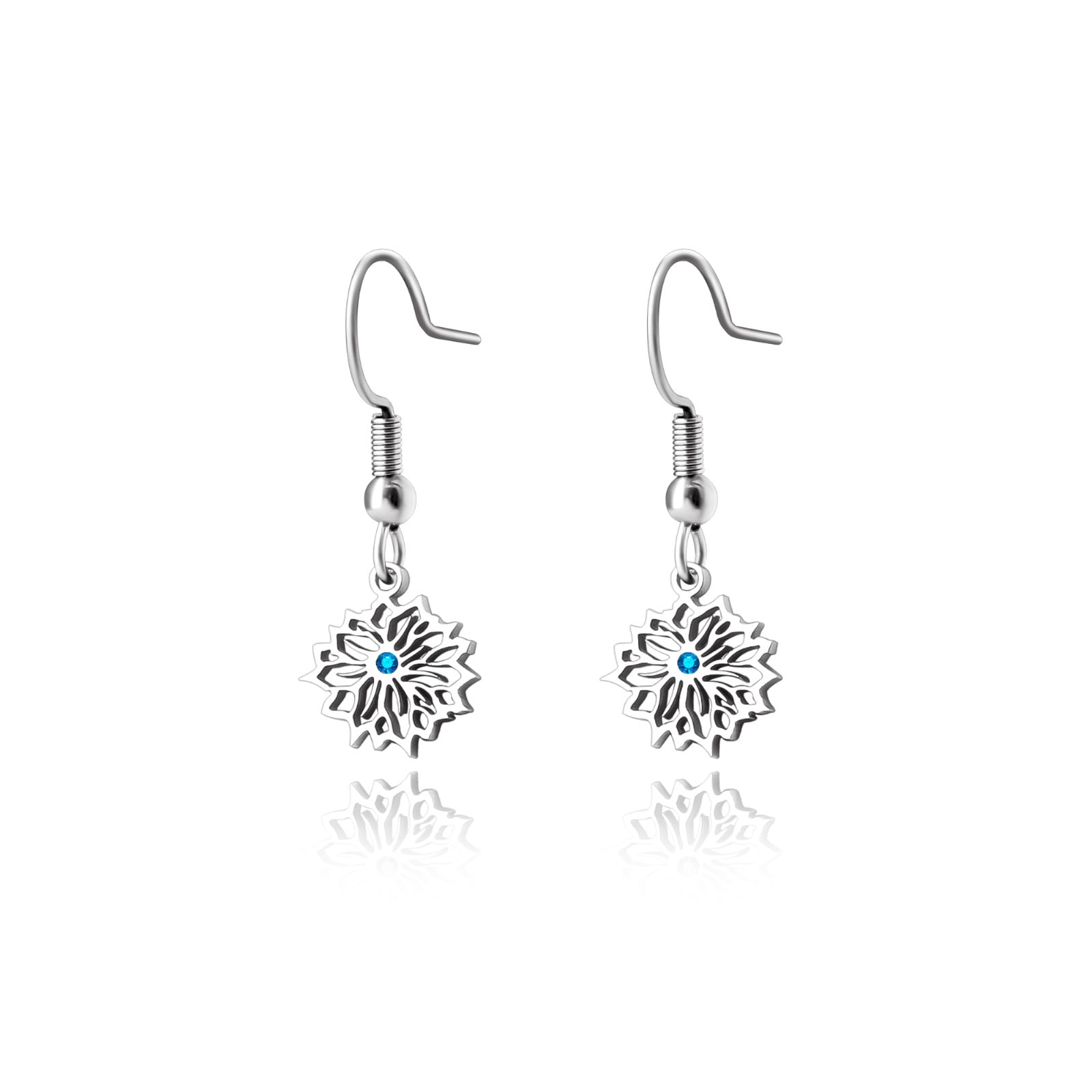 Anavia Personalized Birth Month Flower Dangling Earrings, Floral Earring Jewelry Birthday/Christmas Gifts