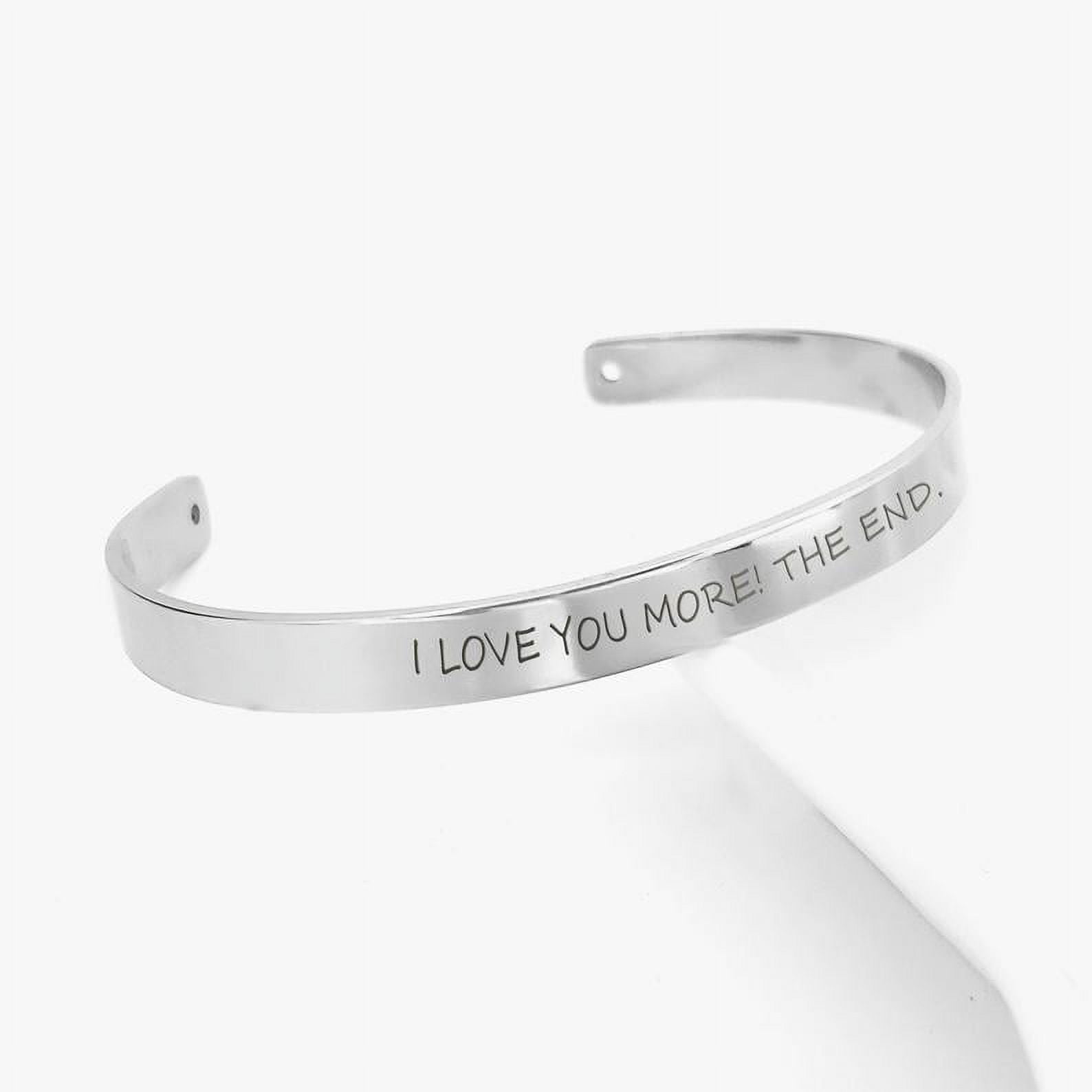 Anavia Stainless Steel Personalized Bracelet Custom Men's Cuff Bangle
