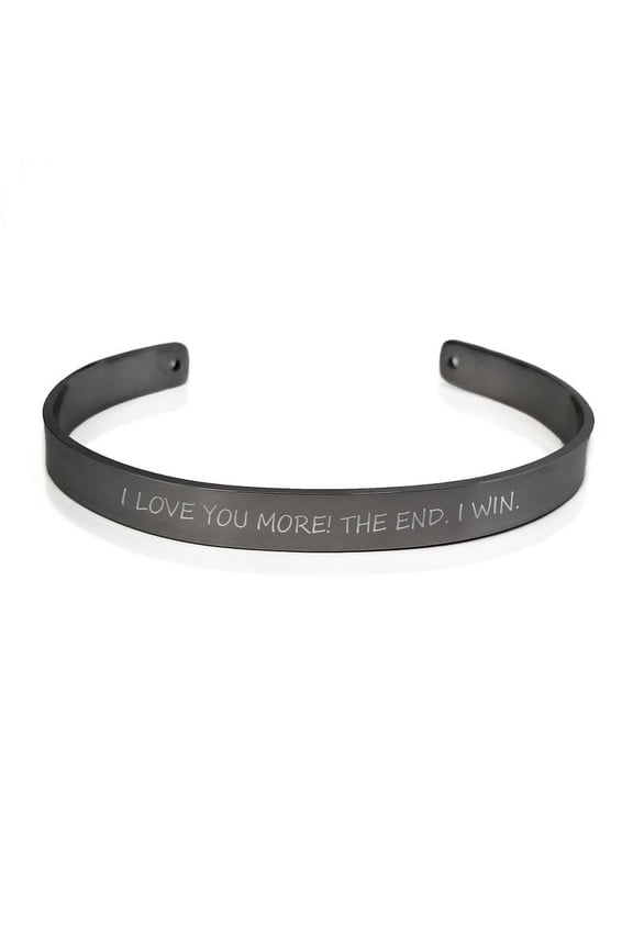 Personalized Bracelet Gift for Him Cuff Bangle Stainless Steel Custom Gift for Boyfriend Fiance Husband Free Engraving Bracelet with Gift Box Ship Next Day