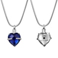 thumbnail image 1 of Anavia Personalized Heart Crystal Cremation Urn Necklace Jewelry For Ashes Human Pet Remains Funeral Casket Locket Engraving with Free Funnel Kit Gift Box Ship Next Day! [September - Sapphire], 1 of 4