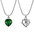 thumbnail image 1 of Anavia Personalized Heart Crystal Cremation Urn Necklace Jewelry For Ashes Human Pet Remains Funeral Casket Locket Engraving with Free Funnel Kit Gift Box Ship Next Day! [May - Emerald], 1 of 5