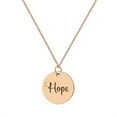 thumbnail image 1 of Anavia Personalized Name Date Quote "Hope" Inspirational Stainless Steel Free Engraving Disc Gift For Her Necklace 22mm Pendant Jewelry with Gift Box Ships Next Day [Rose Gold], 1 of 5