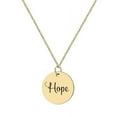 thumbnail image 1 of Anavia Personalized Name Date Quote "Hope" Inspirational Stainless Steel Free Engraving Disc Mother's Day Gift For Mom Necklace 22mm Pendant Jewelry with Gift Box Ships Next Day [Gold], 1 of 5