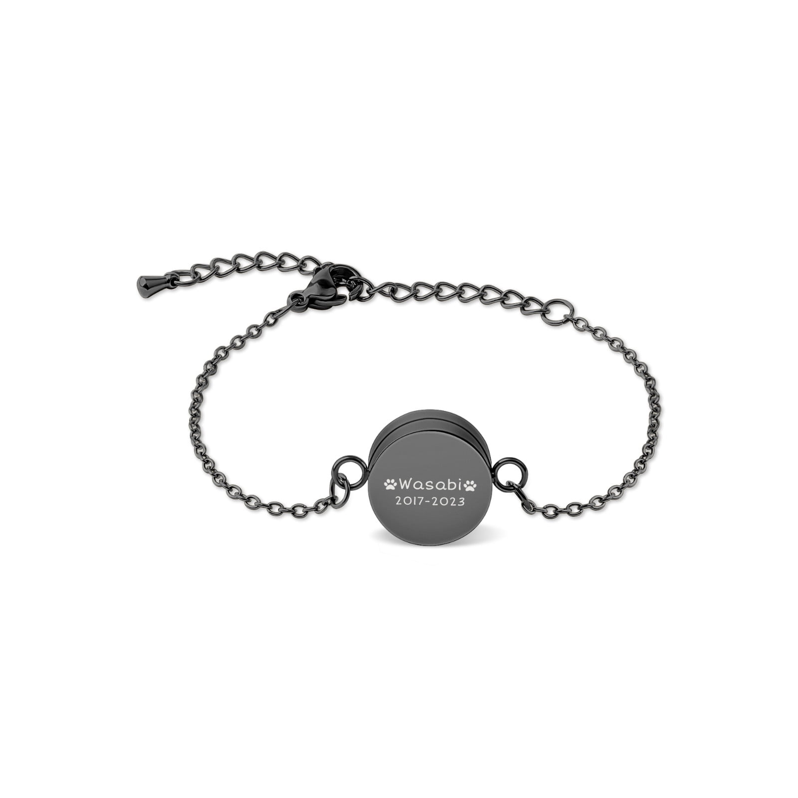 Anavia Personalized Pet Memorial Jewelry, Custom Text Pet/Dog Urn Bracelet for Ashes, Gift for Loss of Pet, Custom Name Memorial Bracelet For Pet Keepsake Cremation Jewelry