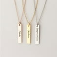 thumbnail image 1 of Anavia Personalized Vertical Bar Necklace Gift for Her Custom Engravable Name Necklace Free Engraving Jewelry Gift for Her Birthday Anniversary Present with Free Gift Box Ships Next Day [Silver], 1 of 13