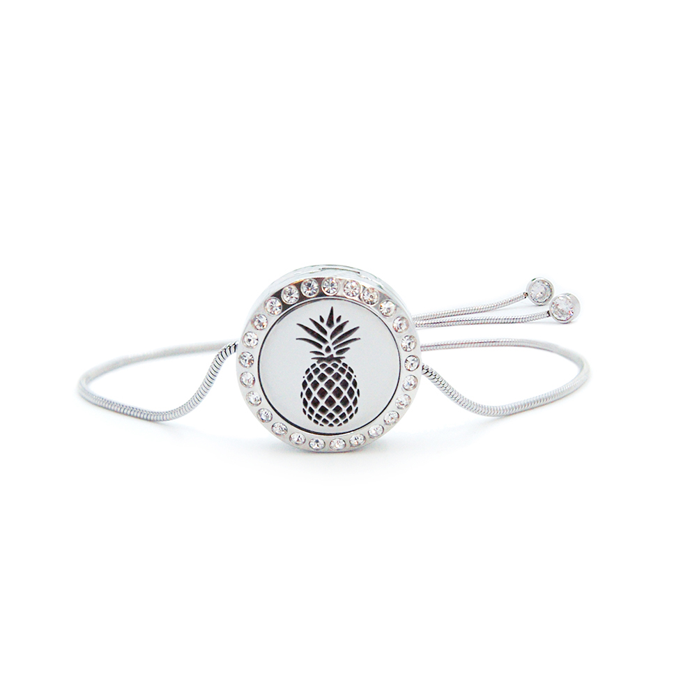 Anavia Pineapple Slider Aromatherapy Jewelry Essential Oil Bracelet with Gift Box