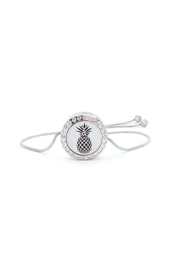 Pineapple Slider Aromatherapy Jewelry Essential Oil Bracelet with Gift Box