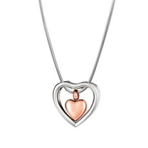 Anavia Rose Gold Drop Heart Memorial Necklace Pendants for Cremated Ashes Holder With Free Funnel Kit and Jewelry Box