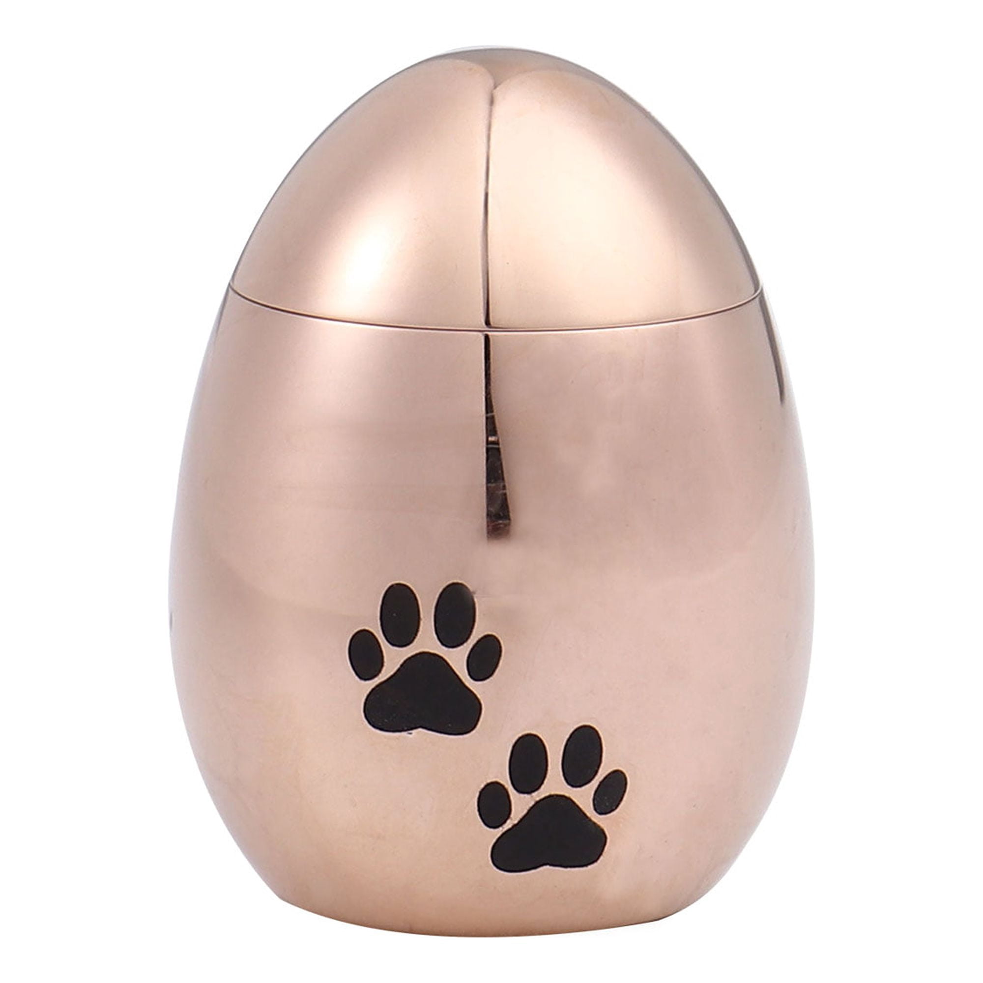 Anavia Rose Gold Mini Pet Cremation Urn Ashes Container Stainless Steel Paw Prints Memorial Handcrafted Urn for Dog Cat Keepsake with FREE Velvet Pouch