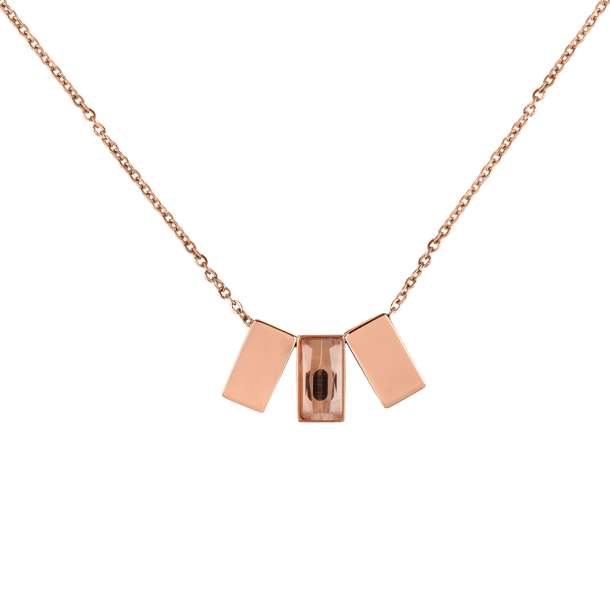 Anavia See You Cremation Necklace for Ashes, Mini See Through Urn Necklace, Mini Cube Cremation Pendant, Cremation Jewelry, Memorial Jewelry, Mini Urn w/ Multicolor Cubes-[Rose Gold]