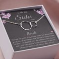 thumbnail image 1 of Anavia Sisters Necklace Birthday Gift for Big Sister, 925 Sterling Silver 2 Flat Circles Sister Necklace, Two Sisters Necklace with Card -[Custom Name], 1 of 10