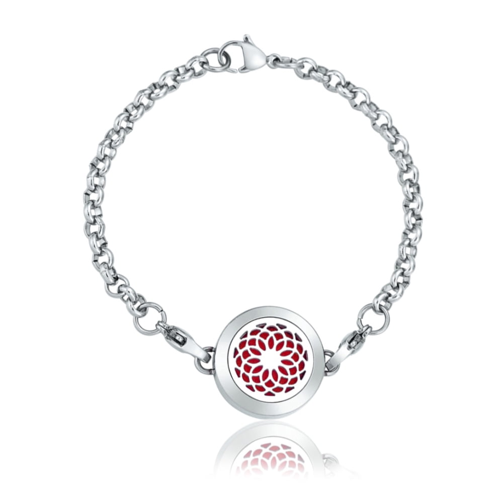 Anavia Small Daisy Mini Chain Aromatherapy Jewelry Essential Oil Bracelet with Gift Box