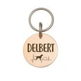 thumbnail image 1 of Anavia Stainless Steel Double Sided Round Name - ECG Engraved Dog & Cat ID Tag, Rose Gold, L, 1 of 13