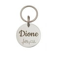 thumbnail image 1 of Anavia Stainless Steel Double Sided Round Name - ECG Engraved Dog & Cat ID Tag, Silver, M, 1 of 9